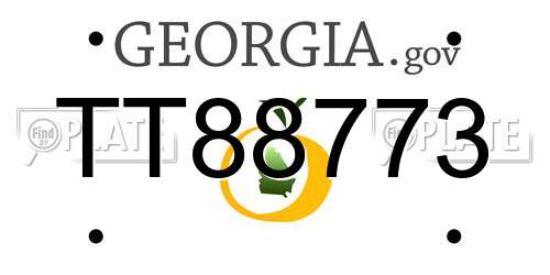 TT88773 Georgia License Plate