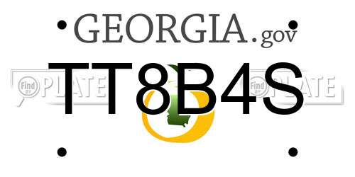 TT8B4S Georgia License Plate