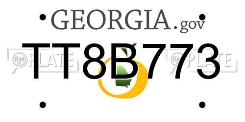 TT8B773 Georgia License Plate