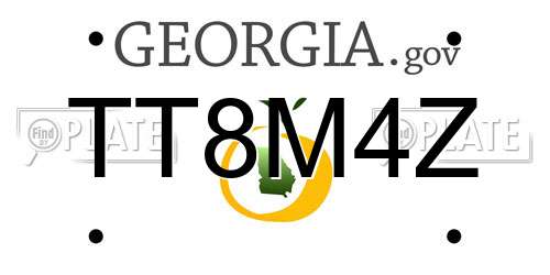 TT8M4Z Georgia License Plate