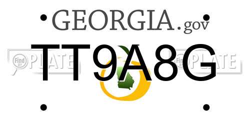 TT9A8G Georgia License Plate
