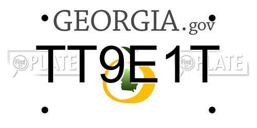 TT9E1T Georgia License Plate