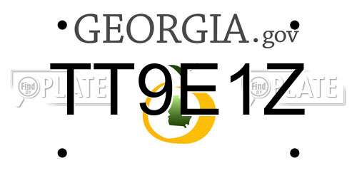TT9E1Z Georgia License Plate