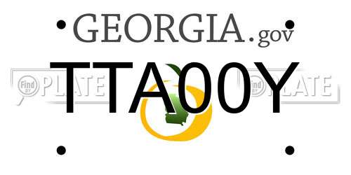 TTA00Y Georgia License Plate