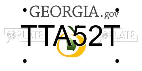 TTA52T Georgia License Plate