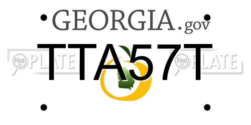 TTA57T Georgia License Plate