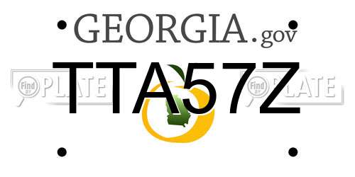 TTA57Z Georgia License Plate