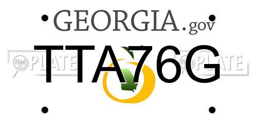 TTA76G Georgia License Plate