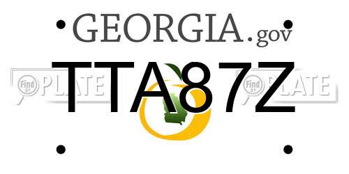 TTA87Z Georgia License Plate