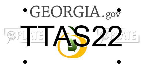 TTAS22 Georgia License Plate