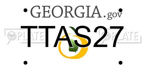 TTAS27 Georgia License Plate