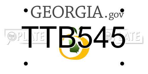 TTB545 Georgia License Plate