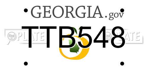 TTB548 Georgia License Plate