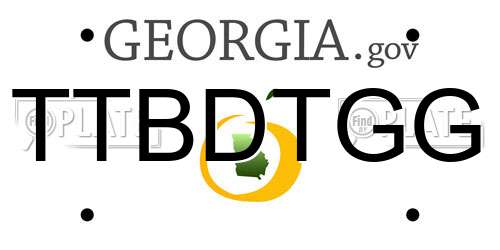 TTBDTGG Georgia License Plate