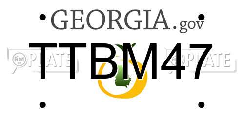 TTBM47 Georgia License Plate