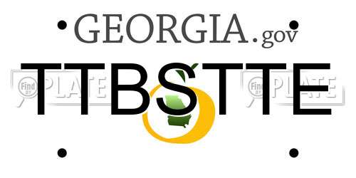 TTBSTTE Georgia License Plate