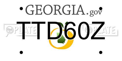 TTD60Z Georgia License Plate