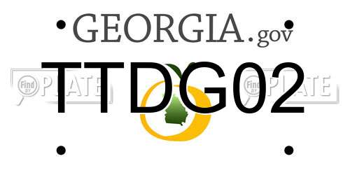 TTDG02 Georgia License Plate