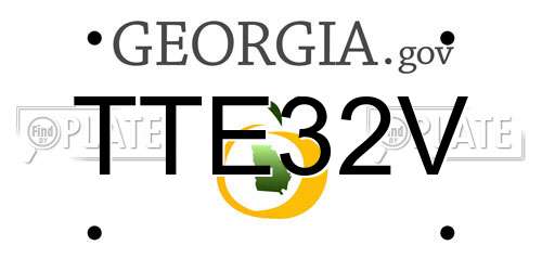 TTE32V Georgia License Plate
