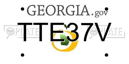 TTE37V Georgia License Plate