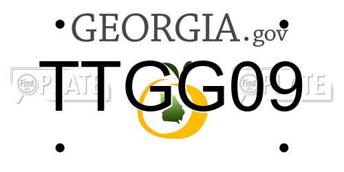 TTGG09 Georgia License Plate