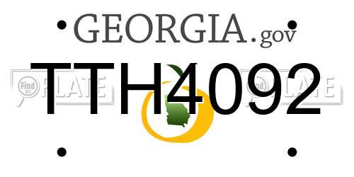 TTH4092 Georgia License Plate