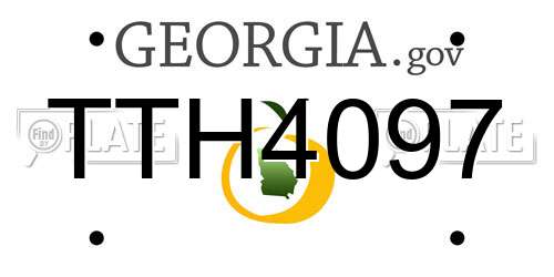 TTH4097 Georgia License Plate