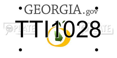 TTI1028 Georgia License Plate