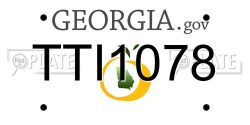 TTI1078 Georgia License Plate