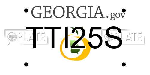 TTI25S Georgia License Plate