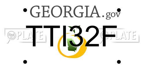 TTI32F Georgia License Plate