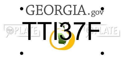 TTI37F Georgia License Plate