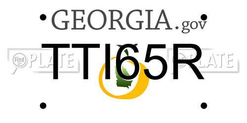 TTI65R Georgia License Plate