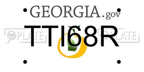 TTI68R Georgia License Plate