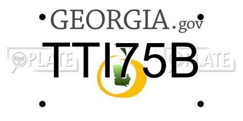TTI75B Georgia License Plate