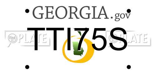 TTI75S Georgia License Plate