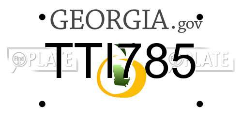 TTI785 Georgia License Plate