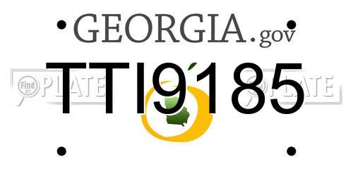 TTI9185 Georgia License Plate