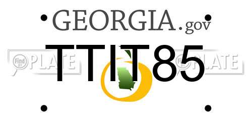 TTIT85 Georgia License Plate