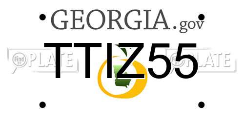 TTIZ55 Georgia License Plate