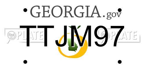 TTJM97 Georgia License Plate