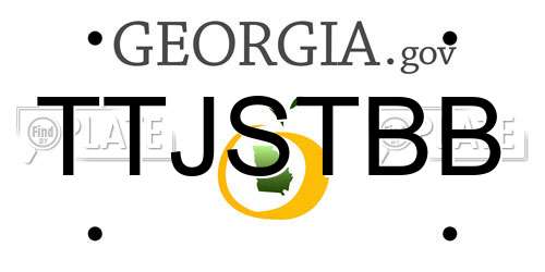 TTJSTBB Georgia License Plate