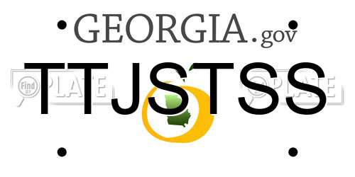 TTJSTSS Georgia License Plate