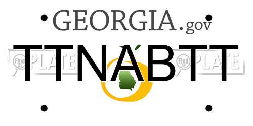 TTNABTT Georgia License Plate