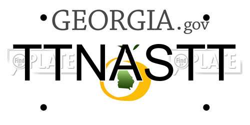 TTNASTT Georgia License Plate