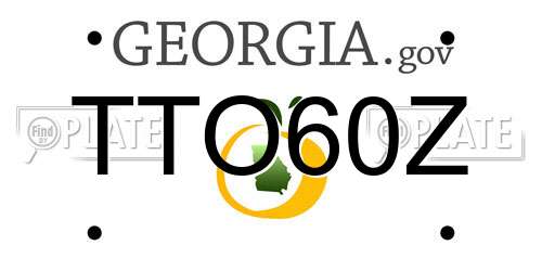 TTO60Z Georgia License Plate