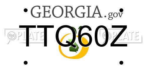 TTQ60Z Georgia License Plate