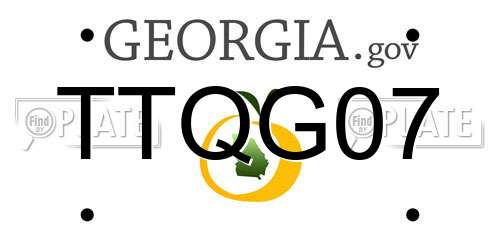 TTQG07 Georgia License Plate