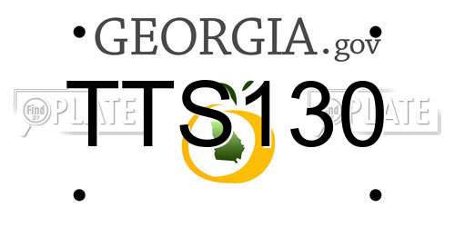 TTS130 Georgia License Plate