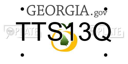 TTS13Q Georgia License Plate